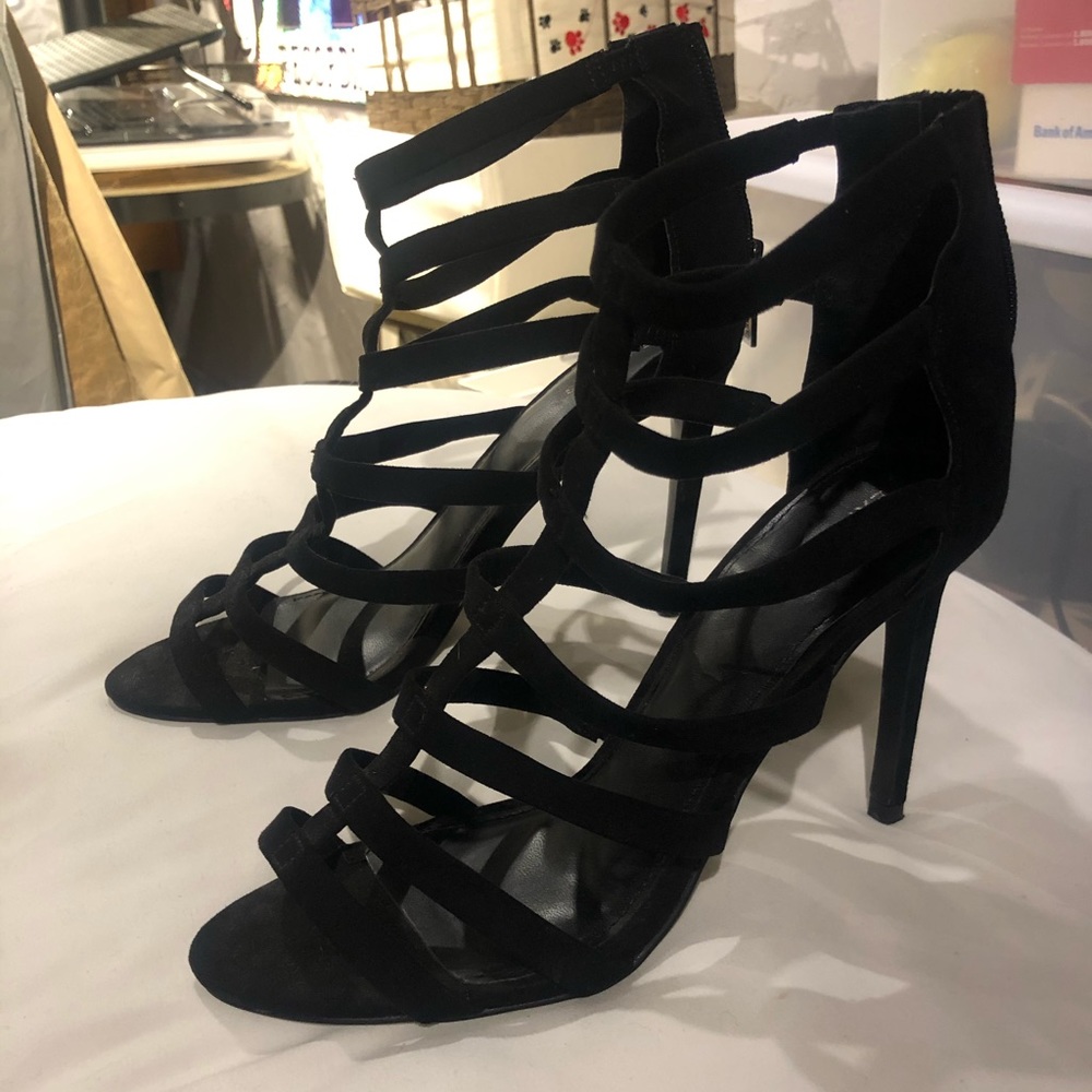 Express Black Strap Shoes